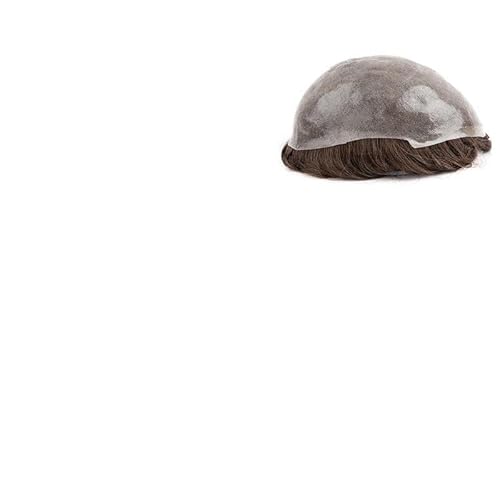 Toupet für Männer Haarprothese for Männer, 0,06–0,08 mm, dünne Haut, Herren-Toupet, Doppelknoten, natürlicher Haaransatz, V-Loop, PU-Basis, glattes Echthaar-Ersatzsystem Herren Haarteile(Lightest Brow Toupet für Männer Haarprothese for Männer, 0,06–0,08 mm, dünne Haut, Herren-Toupet, Doppelknoten, natürlicher Haaransatz, V-Loop, PU-Basis, glattes Echthaar-Ersatzsystem Herren Haarteile(Lightest Brow von YHxFlux