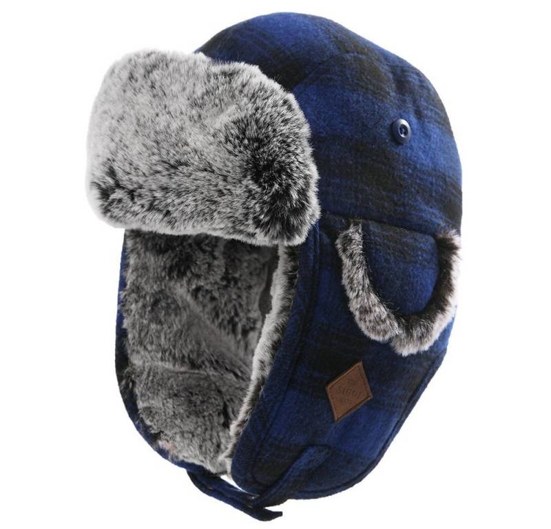 YI Fellimitatmützen Warme Fliegermütze Wintermütze mit Ohrenklappen weiche Trappermütze von YI