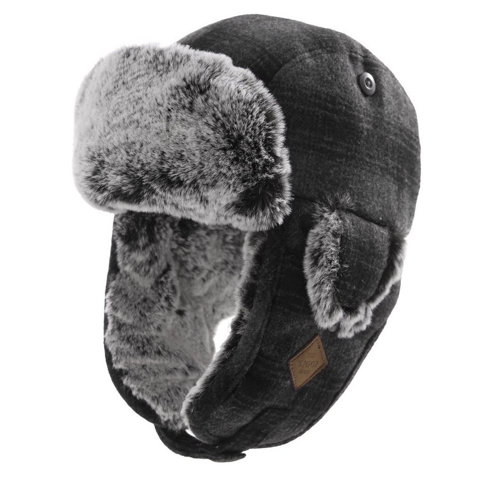 YI Fellimitatmützen Warme Fliegermütze Wintermütze mit Ohrenklappen weiche Trappermütze von YI