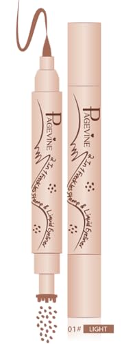 Sommersprossen Stift & Eyeliner 2 in 1, 6-Punkt Unregelmäßiger Natürlicher Freckles Pen und Schwammspitze Augenlinienstift für Tägliches Make-up und Festivals, Wasserfest, 24H Haltbar - 01 Hell Sommersprossen Stift & Eyeliner 2 in 1, 6-Punkt Unregelmäßiger Natürlicher Freckles Pen und Schwammspitze Augenlinienstift für Tägliches Make-up und Festivals, Wasserfest, 24H Haltbar - 01 Hell von YIAE