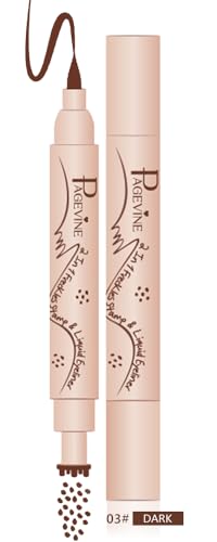 Sommersprossen Stift & Eyeliner 2 in 1, 6-Punkt Unregelmäßiger Natürlicher Freckles Pen und Schwammspitze Augenlinienstift für Tägliches Make-up und Festivals, Wasserfest, 24H Haltbar - 3.0 Dunkel Sommersprossen Stift & Eyeliner 2 in 1, 6-Punkt Unregelmäßiger Natürlicher Freckles Pen und Schwammspitze Augenlinienstift für Tägliches Make-up und Festivals, Wasserfest, 24H Haltbar - 3.0 Dunkel von YIAE