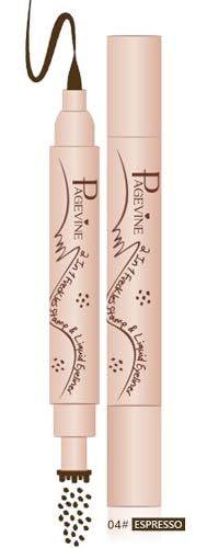 Sommersprossen Stift & Eyeliner 2 in 1 - Wasserdichter Natürlicher Freckle Pen und Flüssiger Augenlinienstift für Alltags- und Festival Makeup, 24h Haltbar Hautfreundlich - 4.0 Espresso Sommersprossen Stift & Eyeliner 2 in 1 - Wasserdichter Natürlicher Freckle Pen und Flüssiger Augenlinienstift für Alltags- und Festival Makeup, 24h Haltbar Hautfreundlich - 4.0 Espresso von YIAE