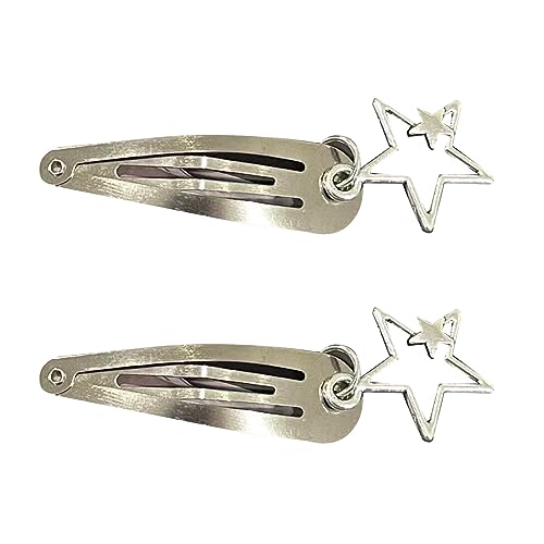 2 Stück Stern Haarspange Stern Haarnadel Stern Haarspange Stern Haarnadel Stern Haarspange Kopfbedeckung Legierung Material für Mädchen Stern Haarspange von YIAGXIVG