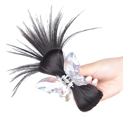Auffälliges Haar-Accessoire, zarte Schmetterlings-Haarspange, Accessoire mit Federball-Detail, für Cosplay und den täglichen Gebrauch, stilvolles Haarnadel-Zubehör von YIAGXIVG