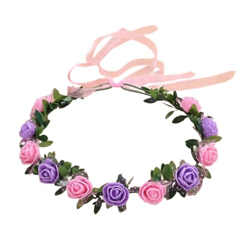 Braut-Stirnbänder mit Blumenmuster, Blumengirlanden, Haarkranz, Brautblume für Hochzeit, Blumenstirnbänder für Damen von YIAGXIVG