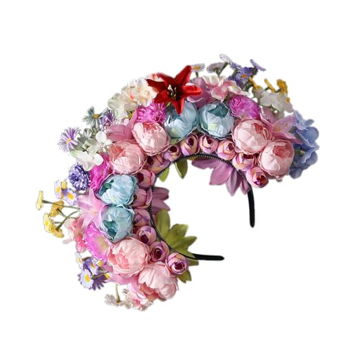 Brautgirlanden, Blumen, Hochzeit, Blume, Stirnband, Strandkranz, Haarband, Mädchen, Haar-Accessoire, Frauen, Kopfreif, Requisiten, Party-Kopfschmuck von YIAGXIVG