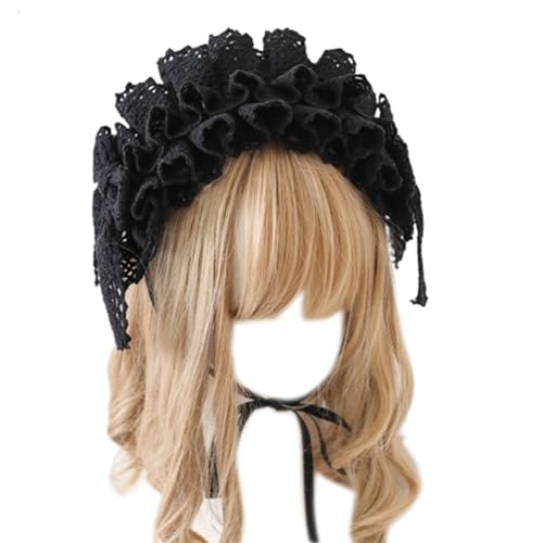 Modische Mädchen-Kopfbedeckung, Party-Kopfschmuck, Dienstmädchen-Stirnbänder, Cosplay-Stirnbänder für Damen, geeignet für verschiedene Anlässe, Gothic-Mädchen-Kopfschmuck von YIAGXIVG