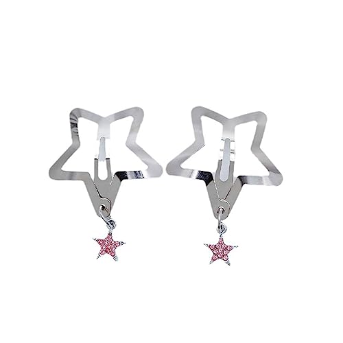 Stern-Haarspangen mit Stern-Fransen, rutschfest, Stern-Haar-Accessoire, für Mädchen und Frauen, Y2K, Metall-Haarspangen für den Urlaub von YIAGXIVG