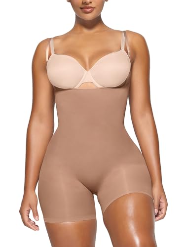 YIANNA Shapewear Damen Bauchweg Stark Formend Nahtlos Body Shaper Bodysuit Miederbody Formender Hose mit Bein Shaping Sienna 5258 2XL/3XL von YIANNA