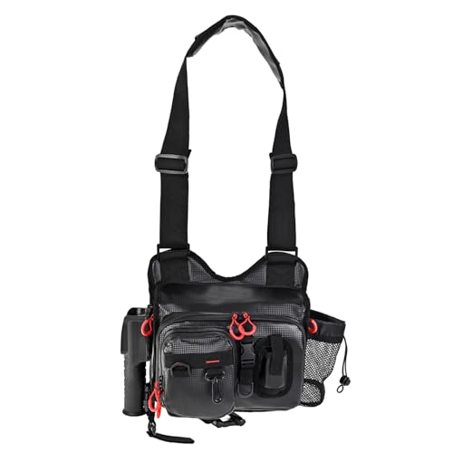 YIBAISI Wasserdichte Angelausrüstungstasche, Holz, Garnelen, Köder, Tasche, leicht, Angelköder, Organizer, Rucksack, einfach zu tragen von YIBAISI