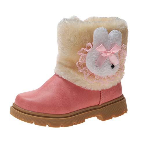 YIBLBOX Baby Kleinkind Mädchen Schnee Stiefel Winterschuhe Niedlichen Kaninchen Kunstpelz Gefüttert Kinder Booties von YIBLBOX