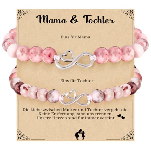 YIBONIKA 2 Stück Mutter Tochter Armband, Mama Tochter Geschenk, Zurück Zur Schule Geschenke,Muttertags Geschenk, Mama Geburtstag/Schulanfangs Geschenke YIBONIKA 2 Stück Mutter Tochter Armband, Mama Tochter Geschenk, Zurück Zur Schule Geschenke,Muttertags Geschenk, Mama Geburtstag/Schulanfangs Geschenke von YIBONIKA