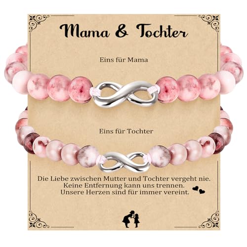 YIBONIKA Mutter Tochter Armband Geschenke für Mama Tochter Geschenk Armband Tochter Mama Passende Geschenk Muttertag kreatives Geschenke Geburtstagsgeschenk Mädchen von YIBONIKA