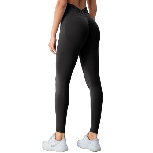 YICHEN Scrunch Butt Sport Leggings für Damen, High Waist Booty Lifting Push Up Blickdicht Yogahose Fitnesshose Laufhose Tights für zum Laufen Radfahren Fitness von YICHEN