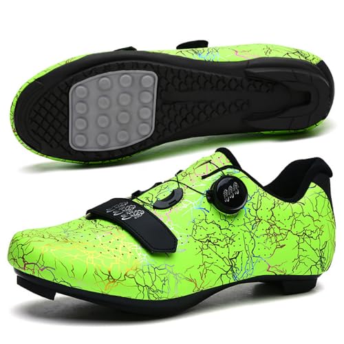 Fahrradschuhe Für Herren Und Damen Atmungsaktive Outdoor- Und Indoor-Sneaker Komfortabler Flat-Pedal-Fahrradschuh Rutschfeste Gummisohle, Fahrradtrainer Mit Spin-Schnürsenkel-Green||numeric_38 Fahrradschuhe Für Herren Und Damen Atmungsaktive Outdoor- Und Indoor-Sneaker Komfortabler Flat-Pedal-Fahrradschuh Rutschfeste Gummisohle, Fahrradtrainer Mit Spin-Schnürsenkel-Green||numeric_38 von YIENHUI