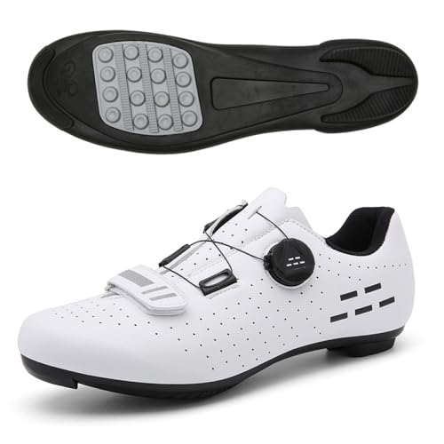 YIENHUI Fahrradschuhe Für Herren Und Damen Atmungsaktive, rutschfeste Sport Outdoorschuhe Ohne Verriegelung Unisex-Sneaker Mit Gummisohle Sportschuhe Für Drinnen Und Draußen-White||Numeric_40 YIENHUI Fahrradschuhe Für Herren Und Damen Atmungsaktive, rutschfeste Sport Outdoorschuhe Ohne Verriegelung Unisex-Sneaker Mit Gummisohle Sportschuhe Für Drinnen Und Draußen-White||Numeric_40 von YIENHUI