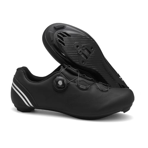 YIENHUI Fahrradschuhe Für Herren Und Damen Modische, Atmungsaktive Rennradschuhe Unisex rutschfeste Spin-Bike-Sneaker Für Flatpedale Komfortable Für Drinnen Und Draußen-Black||Numeric_36 von YIENHUI