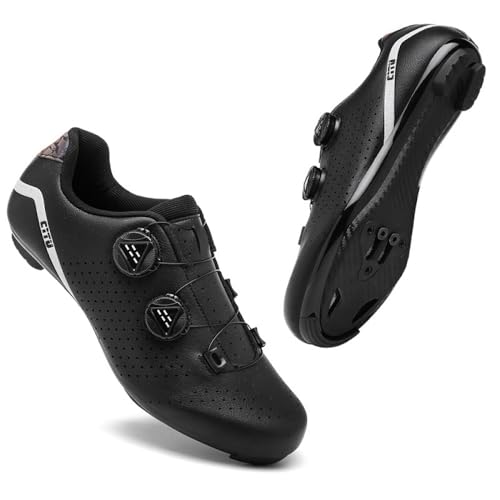 YIENHUI Fahrradschuhe Für Herren Und Damen Rennradschuhe Atmungsaktive Power-Sportschuhe Unisex-Spinbike-Schuhe Für Drinnen Und Draußen Lässiger, Bequemer Fahrrad-Sneaker-Black||Numeric_41 von YIENHUI