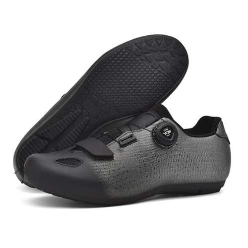 YIENHUI Fahrradschuhe Radsportschuhe Für Damen Und Herren rutschfeste Gummisohle Atmungsaktive Outdoor- Und Indoor-Fahrradtrainer Sneaker Unisex-Black||Numeric_41 von YIENHUI