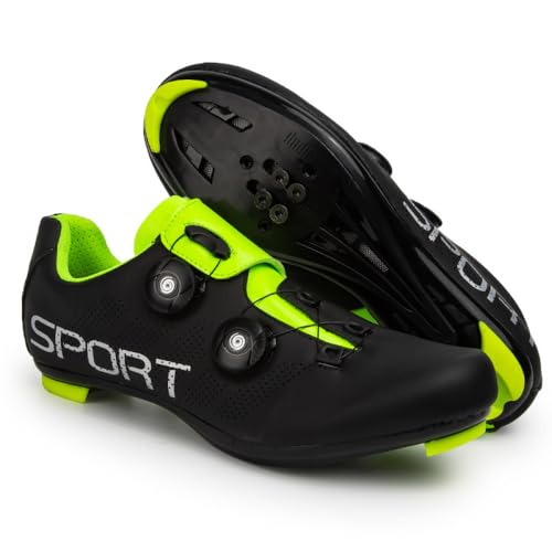 YIENHUI Rennradschuhe Für Damen Und Herren Reitschuhe Bikeschuhe Atmungsaktive Und rutschfeste Fahrradschuhe Rennrad-Sneaker Mit Flacher Gummisohle Indoor Und Outdoor-Black-Green||Numeric_41 YIENHUI Rennradschuhe Für Damen Und Herren Reitschuhe Bikeschuhe Atmungsaktive Und rutschfeste Fahrradschuhe Rennrad-Sneaker Mit Flacher Gummisohle Indoor Und Outdoor-Black-Green||Numeric_41 von YIENHUI