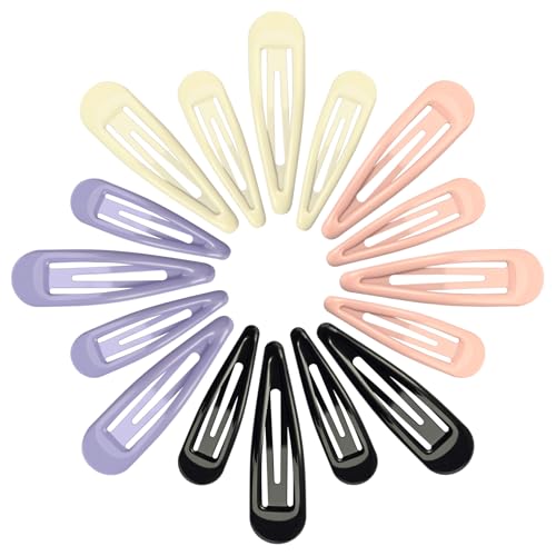 YIERSO Haarspangen aus Metall, rutschfeste Haarspangen für dickes/dünnes Haar, 16 mittelgroße Haarspangen für Damen und Kinder, Frisuren-Make-up-Zubehör (8 Stück 6 cm und 8 Stück 6,9 cm) von YIERSO