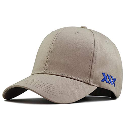 YIFEID Cap Herren 62-68Cm Großen Kopf Man Big Size-Verursachende Emporgeragte Kappen Kühle Hip Hop Hat Man Plus Size Baseball Caps,Khaki von YIFEID