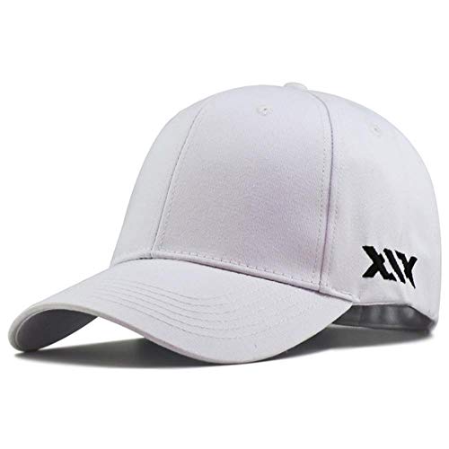 YIFEID Cap Herren 62-68Cm Großen Kopf Man Big Size-Verursachende Emporgeragte Kappen Kühle Hip Hop Hat Man Plus Size Baseball Caps,Weiß von YIFEID