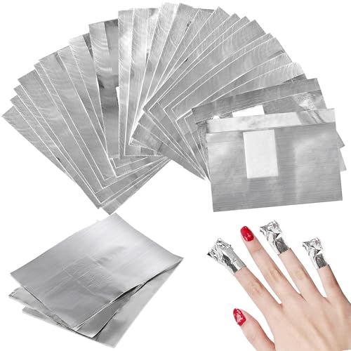 Nagellack Remover Wraps,150 Stücke Aluminiumfolie Nail Polish Remover Pads mit Fusselfreien Wattepads Aluminiumfolie Nagellackentferner Pads für Einfachen Entfernen Von Nagellack von YIFLorine TANG