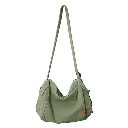 YIGEBAG Canvas Umhängetasche Mode Damen Messenger Bags Einfach Verstellbarer Riemen Weich Tragbar Elegant for den Wochenendurlaub von YIGEBAG