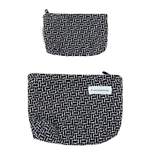 YIGEBIZI Make-up-Tasche für Damen, große Kapazität, Kosmetiktasche, Reise-Kulturbeutel, Blumenmuster, Make-up-Tasche für Geldbörse, 2 Stück, A-Schwarz YIGEBIZI Make-up-Tasche für Damen, große Kapazität, Kosmetiktasche, Reise-Kulturbeutel, Blumenmuster, Make-up-Tasche für Geldbörse, 2 Stück, A-Schwarz von YIGEBIZI