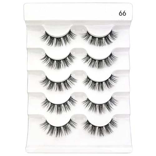 10 Stücke Falsche Wimpern Make Up Wimpern Falsche Wimpern Natürliche Wimpern Kunstfasermaterial Für Mädchen Frauen Falsche Wimpern Natürlicher Look Wispy von YIGZYCN