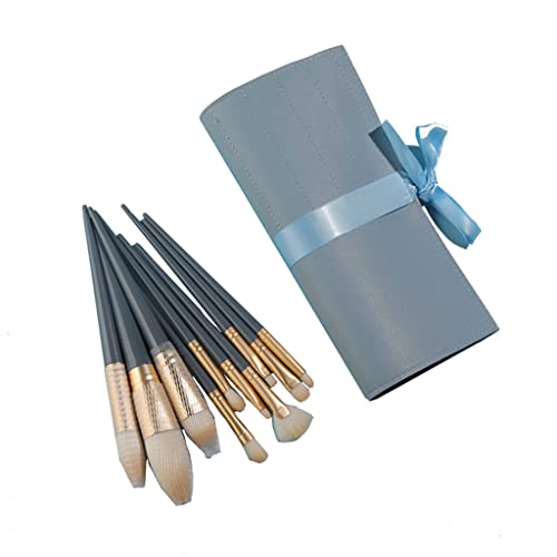 10-teiliges Professionelles Augen Make Up Pinsel Set Mit Kunststoffgriff Lidschatten Augenbrauen Eyeliner Mischpulver Wischpinsel Kosmetik Werkzeug Professionell Für Gesicht Make Up Reisen von YIGZYCN