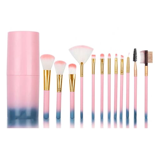 12-teiliges Professionelles Make Up Pinsel Set Für Puder Rouge Lidschatten Kosmetikpinsel Werkzeuge Mit Aufbewahrung Für Den Koffer. Kosmetikpinsel Set Professional von YIGZYCN