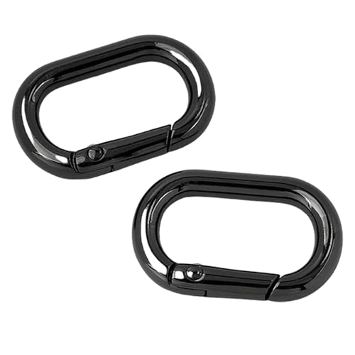2 Stück Metallfeder Schlüsselanhänger Frühlings Schlüsselanhänger Schnallen Schlüsselanhänger Clips Multifunktionale Ovale Ringe Schnallen Für Taschen Und Geldbörsen von YIGZYCN