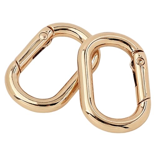 2 Stück Metallfeder Schlüsselanhänger Frühlings Schlüsselanhänger Schnallen Schlüsselanhänger Clips Multifunktionale Ovale Ringe Schnallen Für Taschen Und Geldbörsen von YIGZYCN