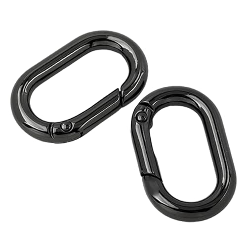 2 Stück Metallfeder Schlüsselanhänger Frühlings Schlüsselanhänger Schnallen Schlüsselanhänger Clips Multifunktionale Ovale Ringe Schnallen Für Taschen Und Geldbörsen von YIGZYCN