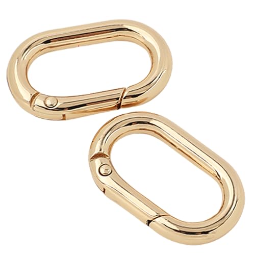2 Stück Metallfeder Schlüsselanhänger Frühlings Schlüsselanhänger Schnallen Schlüsselanhänger Clips Multifunktionale Ovale Ringe Schnallen Für Taschen Und Geldbörsen von YIGZYCN