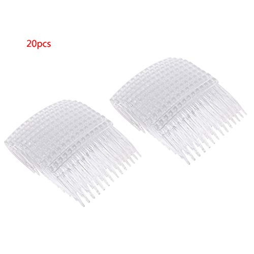 20Pcs Klare Kunststoff Haar Clips Seite Kämme Pin Barrettes Haar Kamm Zubehör Haar Zubehör Für Frauen Zöpfe Perlen von YIGZYCN