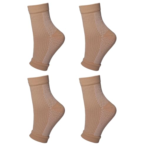 4 Stück Plantarsocken Mit Fußgewölbeunterstützung Für Männer Und Frauen Knöchel Kompressionssocken Für Fuß Fersenentlastung Orthesen Kompressionssocken Fußstützsocken Sportliche von YIGZYCN