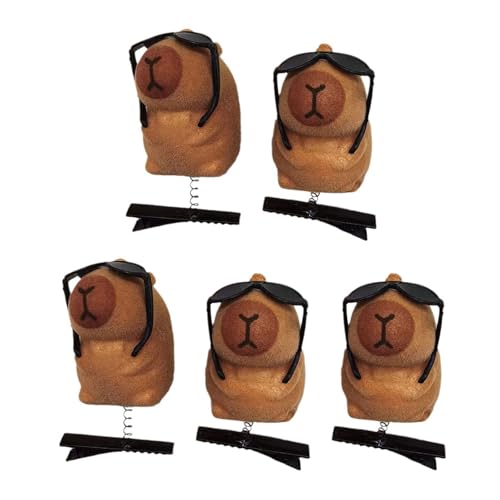 5 Stück Cartoon Capybaras Haarspange Plüsch Haarnadeln Modische Haarschmuck Geeignet für Studenten und Jugendliche Frauen von YIGZYCN