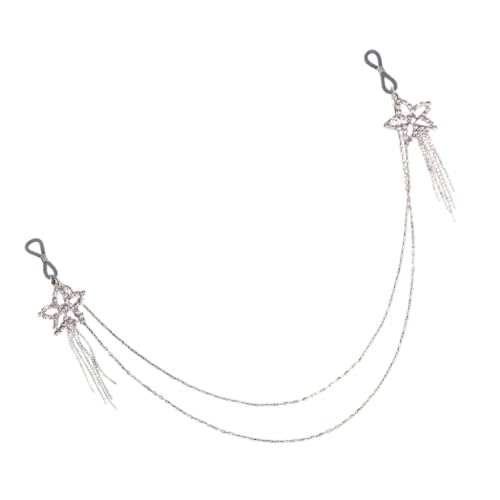 Brustkette für Damen, kein Piercing, Stern-Quasten, Bikini-Zubehör, BH-Brustkette, Metalllegierung von YIGZYCN