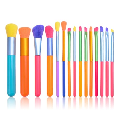 Buntes Make Up Pinsel Set Zum Mischen Von Gesichtspuder Concealer Lidschatten Regenbogen Make Up Pinsel Set Make Up Pinsel Set Professionelle Make Up Pinsel Für Puder von YIGZYCN