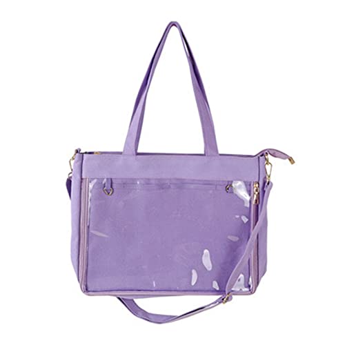 Damen Niedliche Umhängetasche Teenager Umhängetasche Mädchen JK Transparente Schmerztasche Top Handtasche All Matching Bag von YIGZYCN