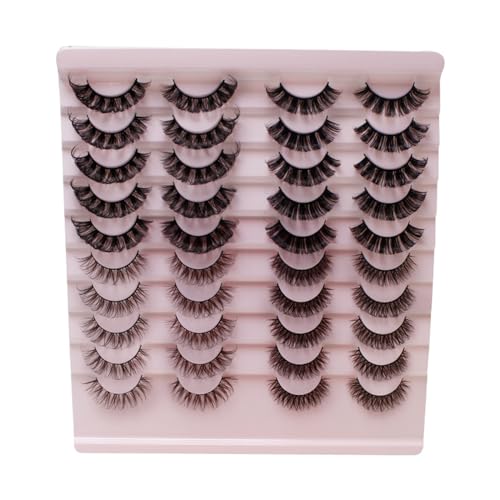 Falsche Wimpern Russische Wimpern D Natural Fake Lashes Sehen Aus Wie Wimpernverlängerungen Für Frauen Und Mädchen D Wimpern Cluster Einzelne D Wimpernverlängerungen Unsichtbares Band von YIGZYCN