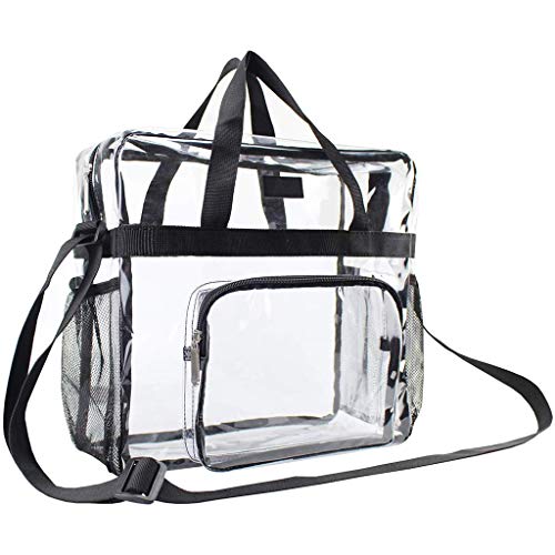 Frauen Mädchen PVC Schulter Umhängetasche Gym Klare Tasche Transparente Handtasche Satchel Tote von YIGZYCN