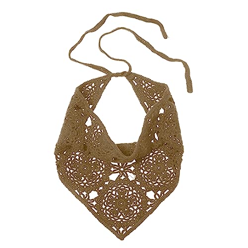 Gehäkeltes Haarbandana Mit Blumenmuster Kopftuch Für Damen Haarschal Muster Stirnband Vintage Kopftuch Für Mädchen Gehäkeltes Haarbandana Kopftuch Kopftuch Stirnbänder Für Frauen von YIGZYCN