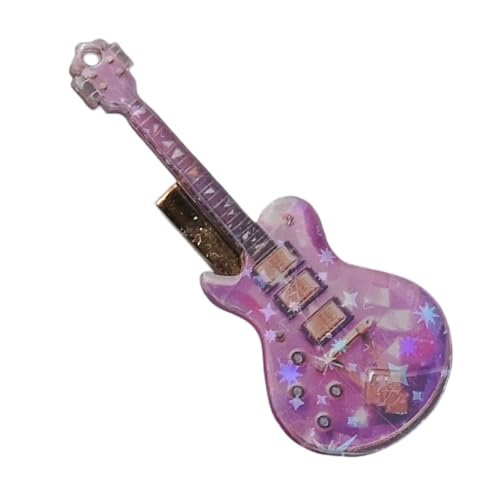 Haarspange mit Gitarre, Motiv: Musikfestival, lustig, schöne Haarspangen, Acryl-Haarnadel für vielseitige Styling-Option von YIGZYCN