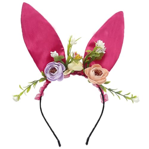 Hübsche Hasenohr-Stirnbänder, elastische Haarbänder, Weihnachten, Plüsch, Kaninchen, Haarreif für Partys und Veranstaltungen von YIGZYCN