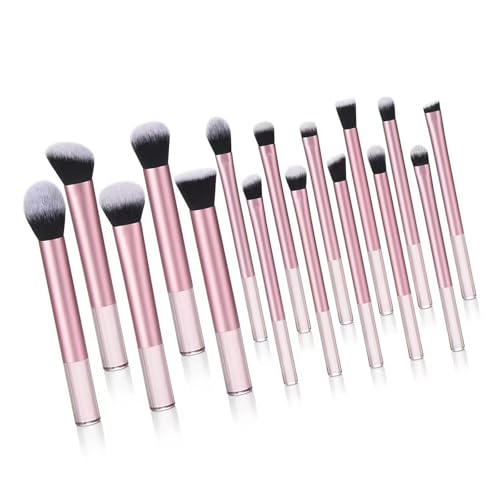 Luxuriöses 16-teiliges Make-up-Pinsel-Set mit langem Griff zum Abdecken und Lidschatten, multifunktionale Gesichtskosmetikpinsel von YIGZYCN