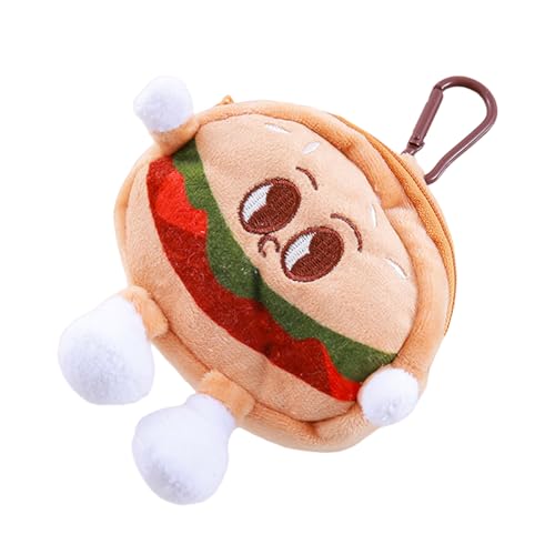 Mehrzweck-Münzhalter im Capybaras-Tier-Stil mit sicherem Reißverschluss-Design, Zubehör für den täglichen Gebrauch, Hamburger von YIGZYCN